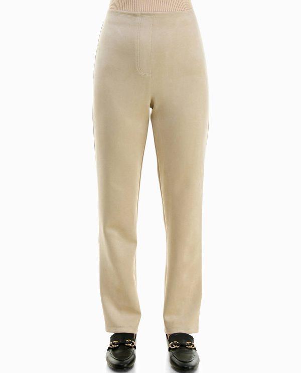 Immymart VEGAN SUEDE PULL ON SLIM LEG PANT